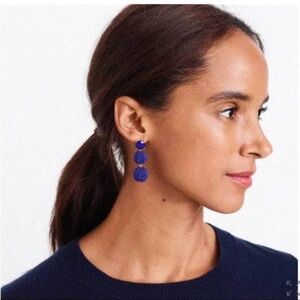 J. Crew Jewelry Blue Beaded Orb Drop Earrings